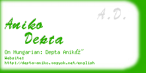aniko depta business card